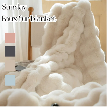 CozyLux™ Premium Faux Fur Plush Throw Blanket